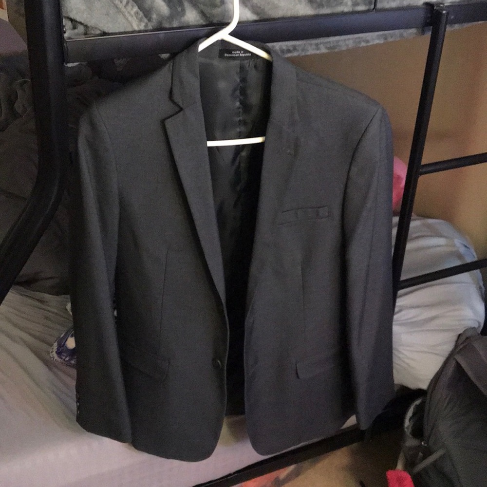 Grey Calvin Klein suit